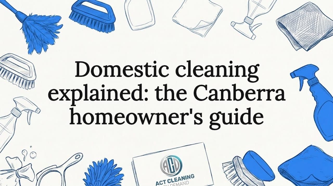 Domestic cleaning explained: the Canberra homeowner's guide