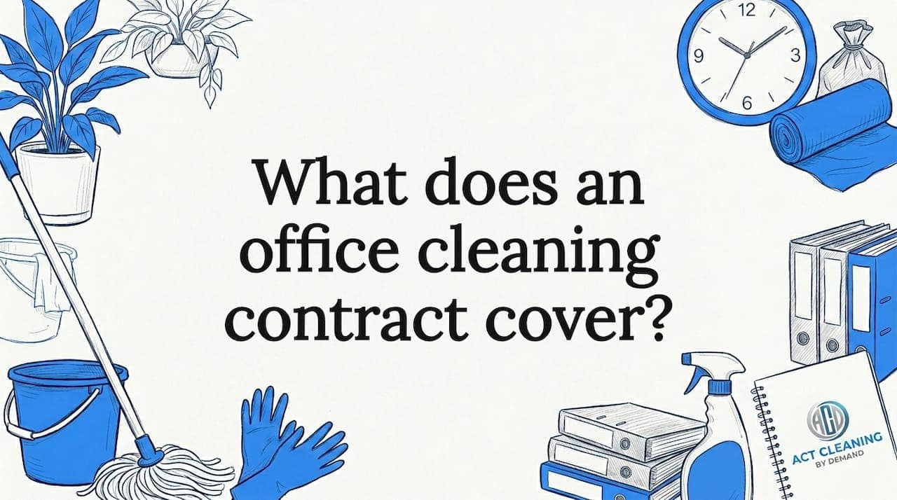 What does an office cleaning contract cover?