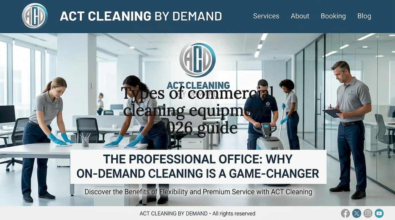 Types of commercial cleaning equipment: 2026 guide
