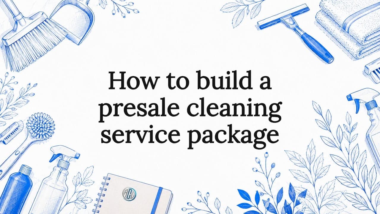 How to build a presale cleaning service package