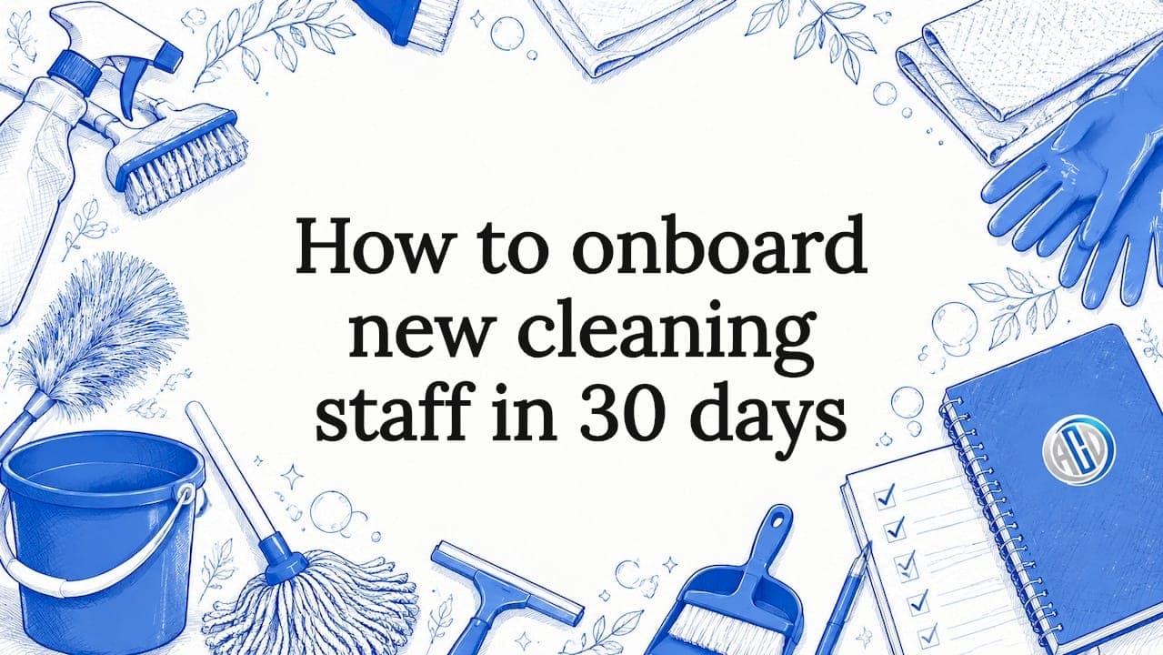 How to onboard new cleaning staff in 30 days