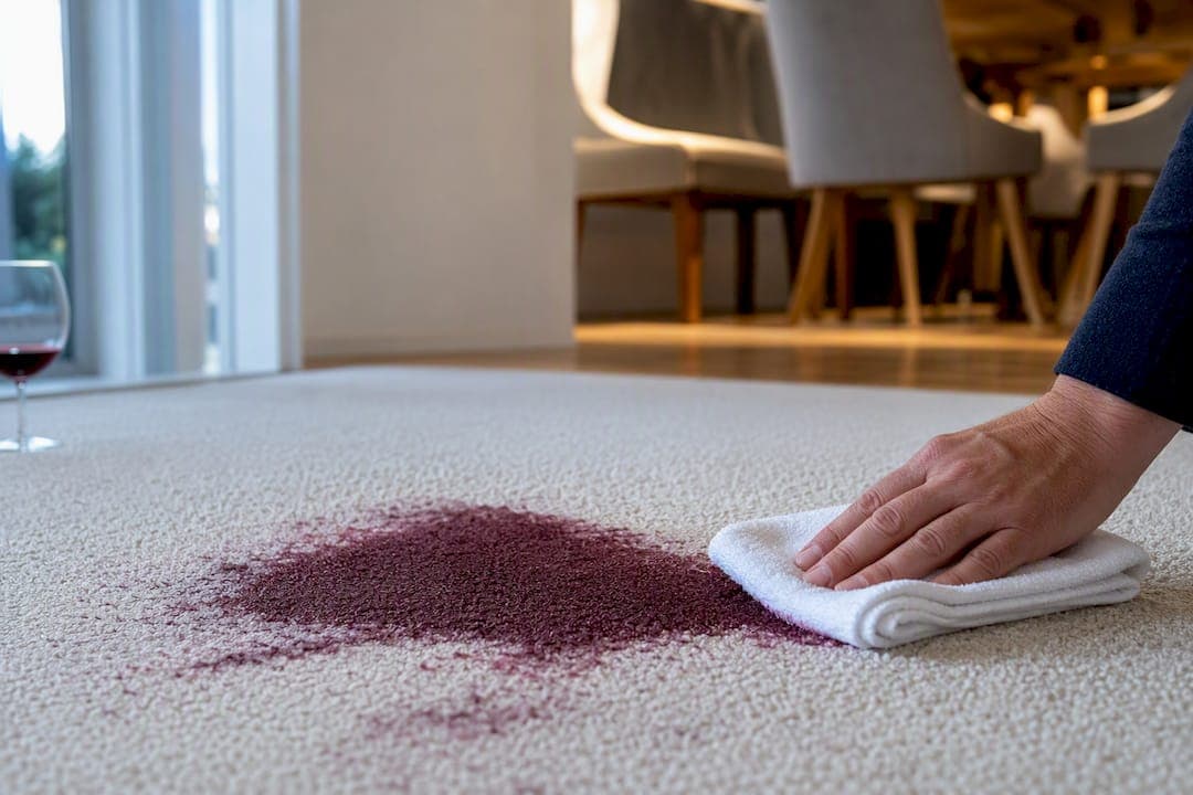 Stop Red Wine Carpet Stains in 10 Minutes Safely